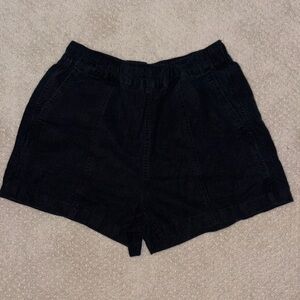 Women’s Black Elastic Waist Casual Shorts